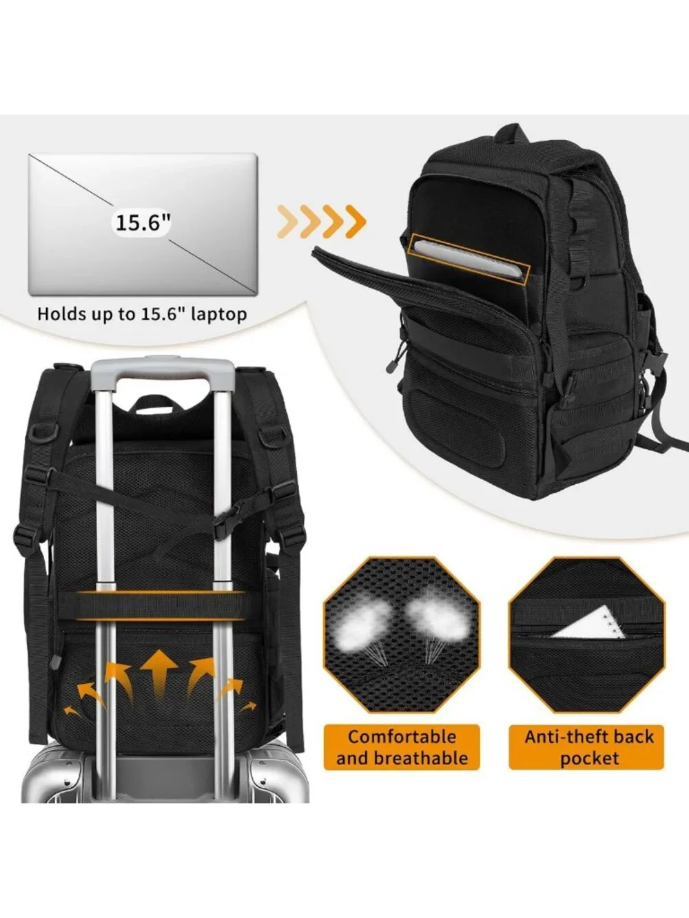 Tactical Camera Backpack for DSLR/SLR/Mirrorless - Durable, Spacious, Stylish